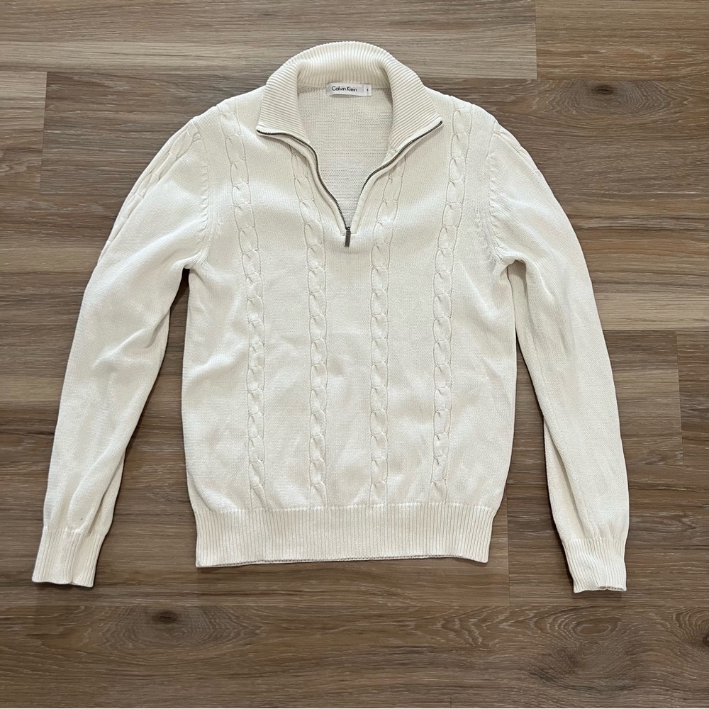 Calvin Klein half zip dad sweater
